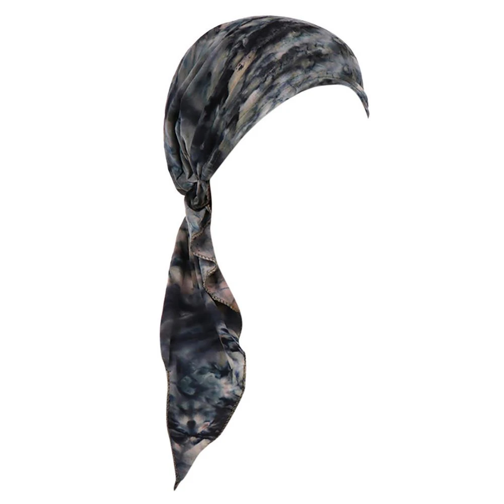 Новая мода Для женщин мусульманских стрейч тюрбан Tie-dye Chic Skullies &amp шапочки Рак
