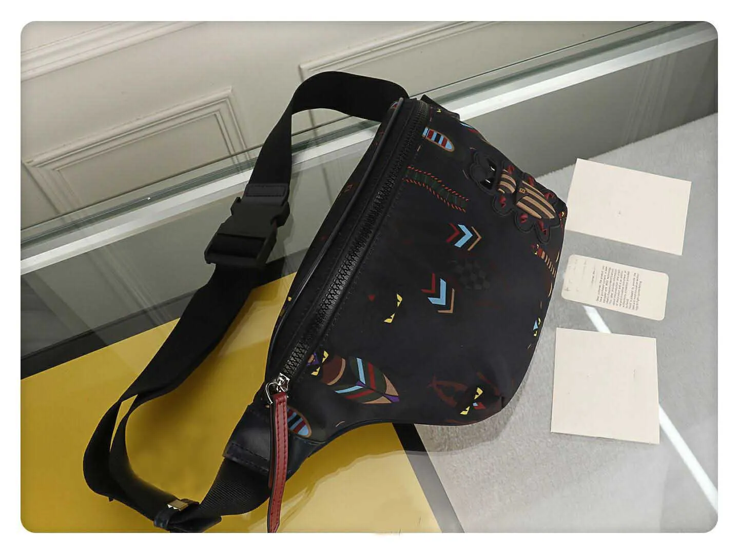 Мужская поясная сумка wo роскошная нейлоновая на ремне из натуральной кожи