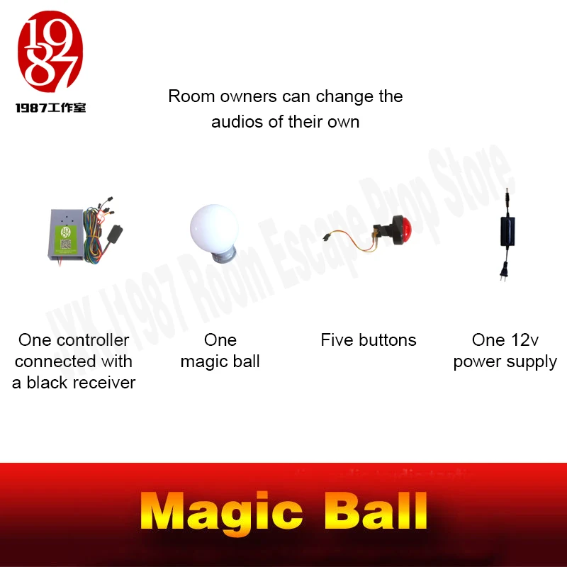 Takagism real life room escape prop jxkj магический шар фантастический музыкальный большой для secret