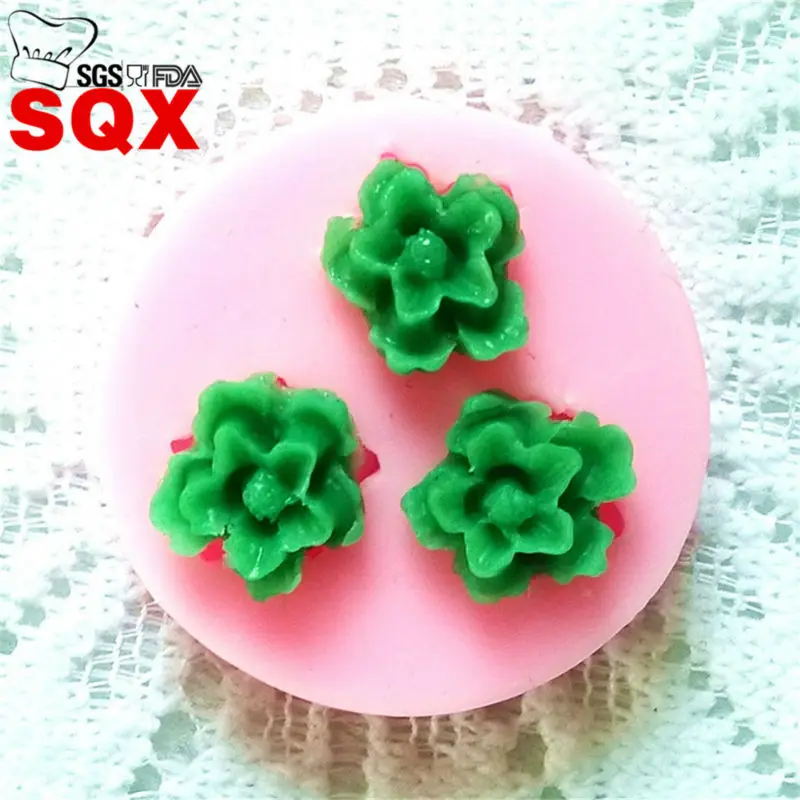 Мини розы цветок мягкая силиконовая форма помадки Sugarcraft Инструменты для
