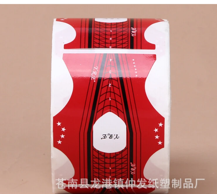 300 шт/рулон 2в1 Стандартный и стилет формы для ногтей кончик скульптуры акриловый