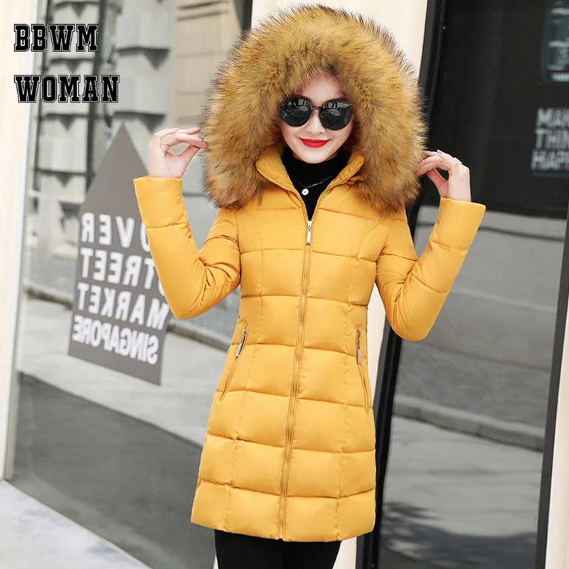 2018 новое женское длинное толстое Стеганое пальто корейский Тонкий большой