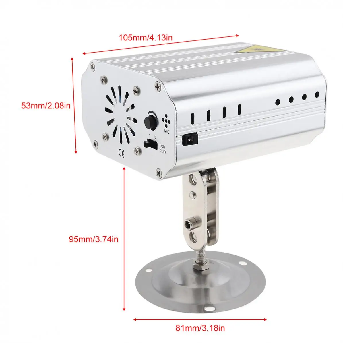 Двойное отверстие голос Управление музыкальный ритм вспышки светильник