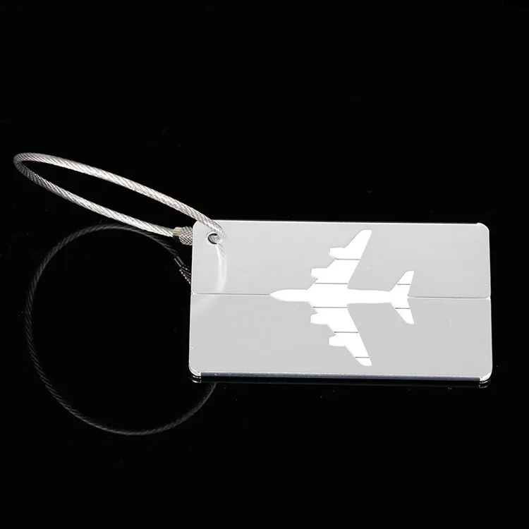 Silver OKOKC багажные бирки из алюминиевого сплава, багажные бирки, ярлыки для багажа, аксессуары для путешествий - Цвет: Silver