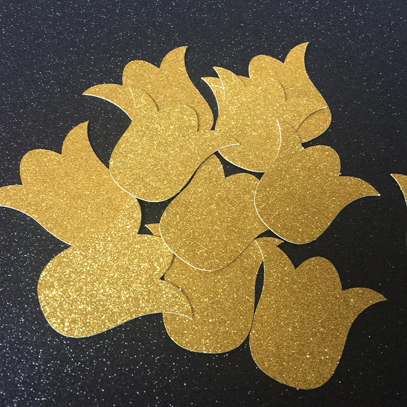 Золотистый/серебристый/черный блестящий Цветок конфетти свадебный