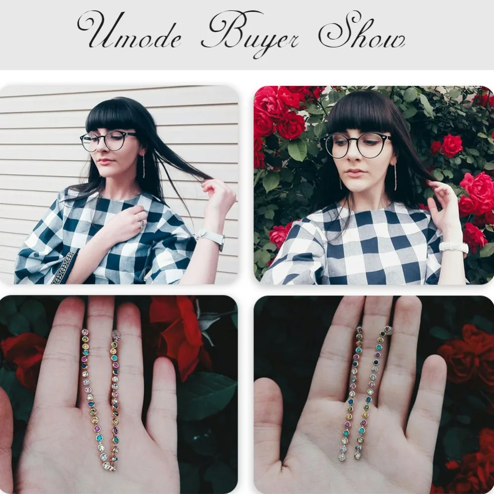 Женские длинные серьги капельки с кристаллами UE0330|earrings for|dropping earrings for womendrop |