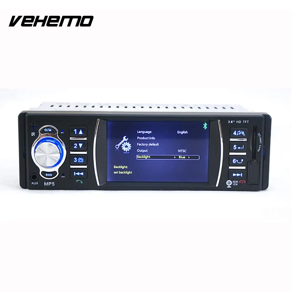 Vehemo3.6 дюйма HD TFT большой Экран FM/USB/AUX Видео плеер аудио автомобиля MP5 FM Радио