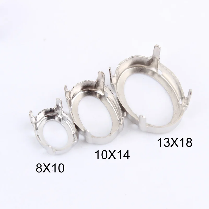 Hot Sale! Sew on Empty Claw Oval Gold/&quotk&quot Silver size 8*10 10*14 13*18 for Garment Accessories Free shipping | Дом и сад