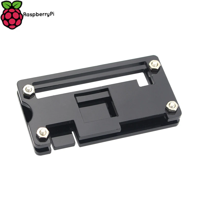 Акриловый чехол Raspberry Pi Zero с радиатором прозрачный черный корпус синяя коробка