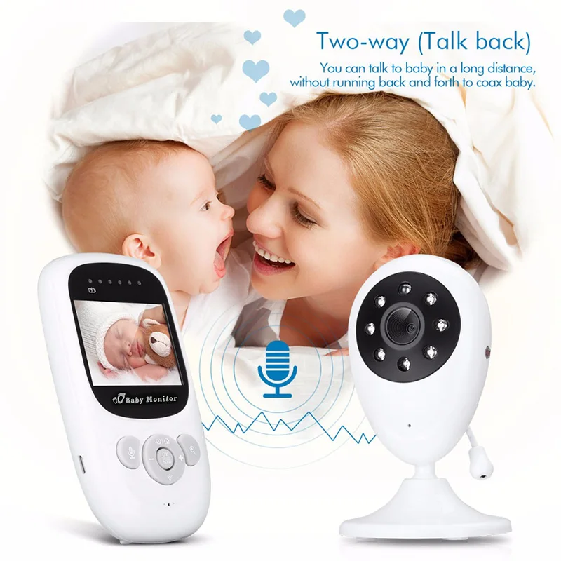 Baby Video Monitor Camera 2.4inch TFT LCD IR Night Vision Temperature Monitoring Lullaby Baba Phone vigilabebes con camara | Безопасность