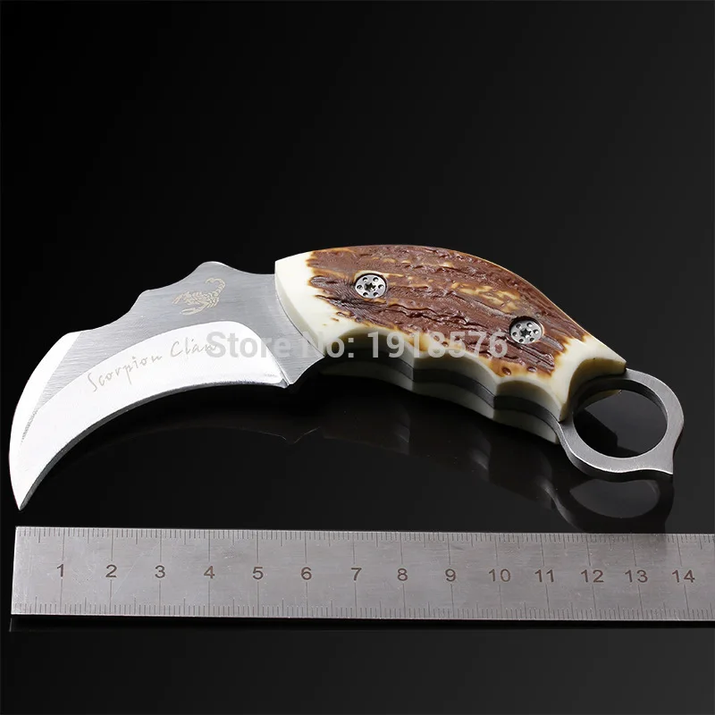 Doxa Karambit Нержавеющая сталь AUS 8A 59HRC Скорпион коготь лезвие Hawk Охотничьи ножи