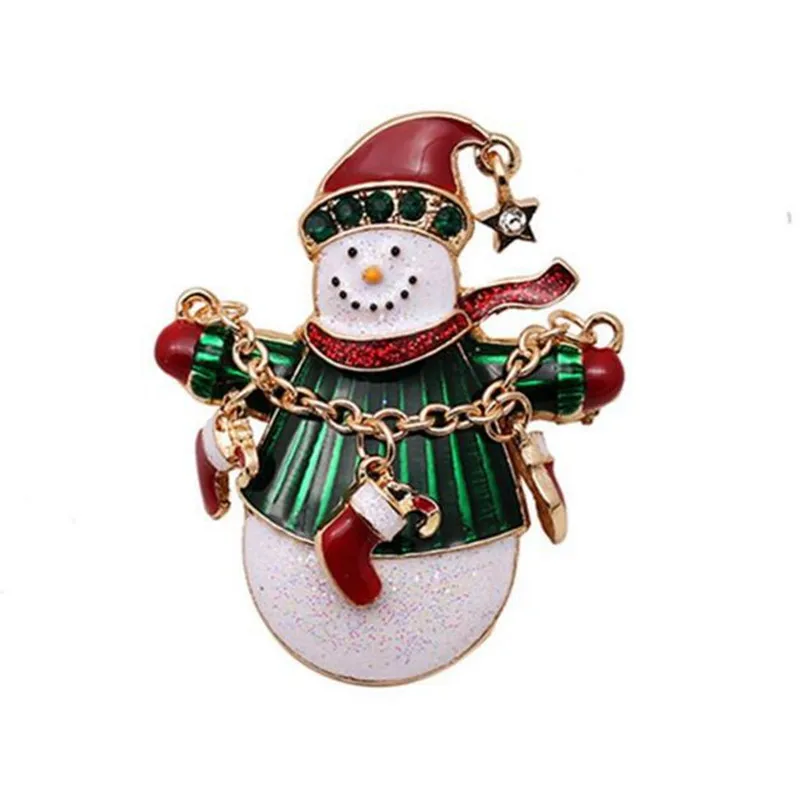 Красивый зимний эмали обувь брошь &quotСнеговик&quot булавки для женщин