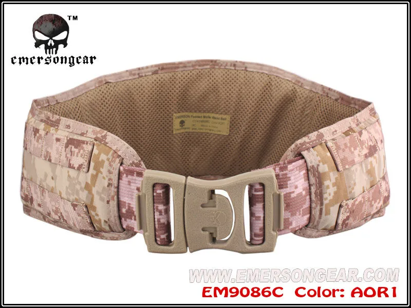 Emerson Molle поясной ремень охотничий мягкий мужской страйкбол боевой пояс MOLLE тактический 1000D нейлон(многоцветный - Цвет: AOR1