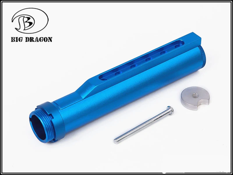 BLUE Высокое качество алюминий 6 позиции трубы для страйкбола AEG M4/M16 принадлежности для охоты M4 Вечерние - Цвет: BLUE