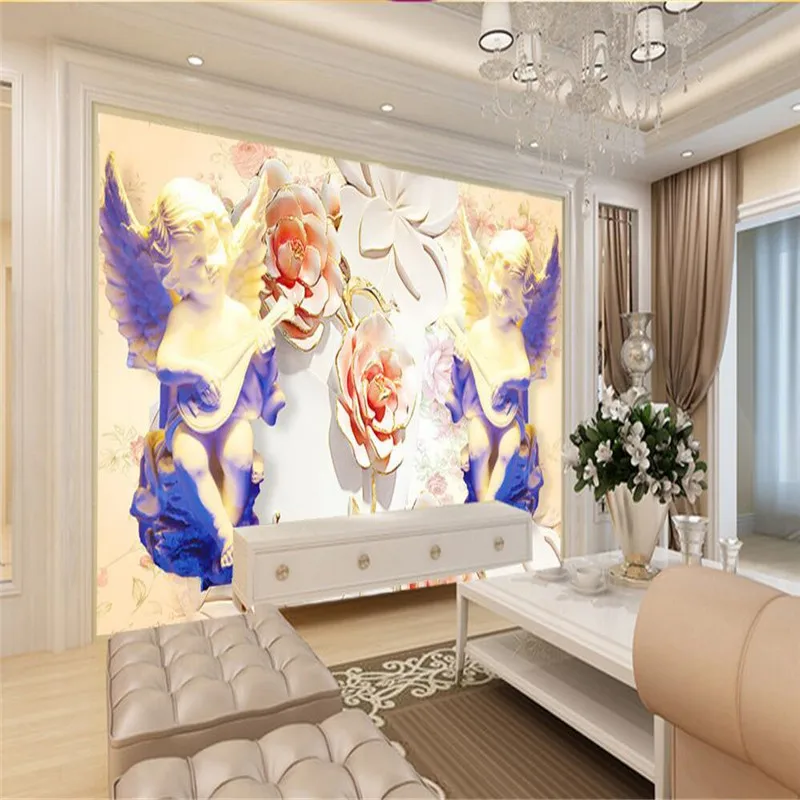 Пользовательские Фото Обои 3D Стерео Большие Фрески Европа ангел скульптура
