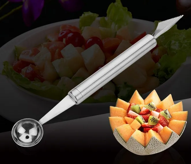 1 шт. Дыня Фрукты Резьба Ножи приспособления для резки мороженое копать мяч Совок