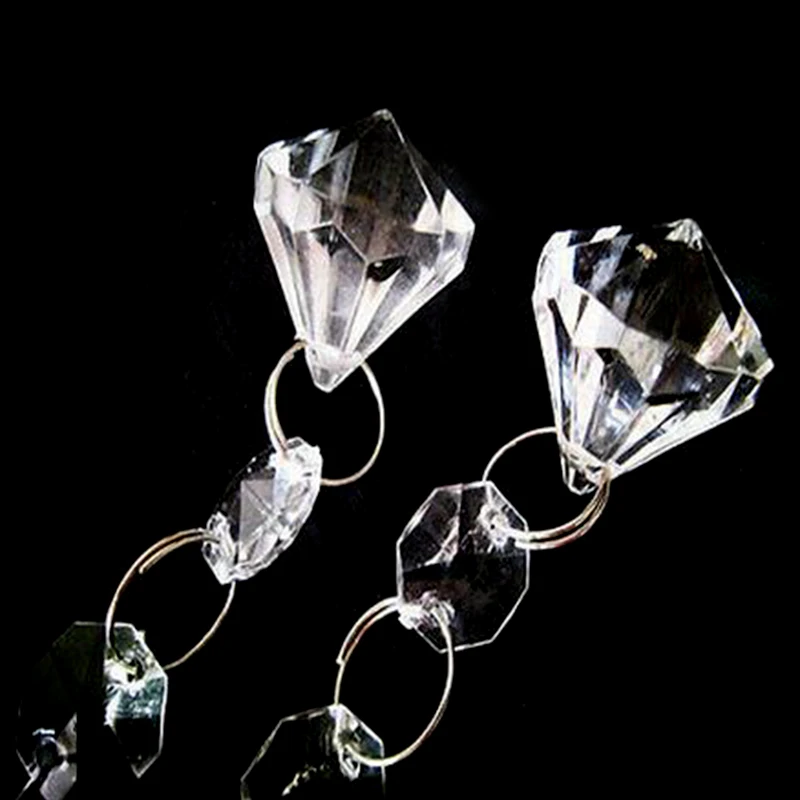 Четверка 1 шт. прозрачный акриловый Diamond водослива Кристалл восьмиугольная бусы