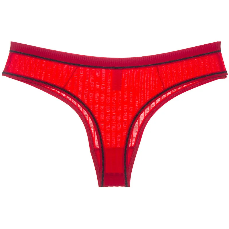 red SP& CITY, новинка, спортивные, хлопковые, бесшовные, мягкие, дышащие, сексуальные трусики, сексуальные, комфортные, одноцветные, женское нижнее белье, стринги, танга, нижнее белье - Цвет: red