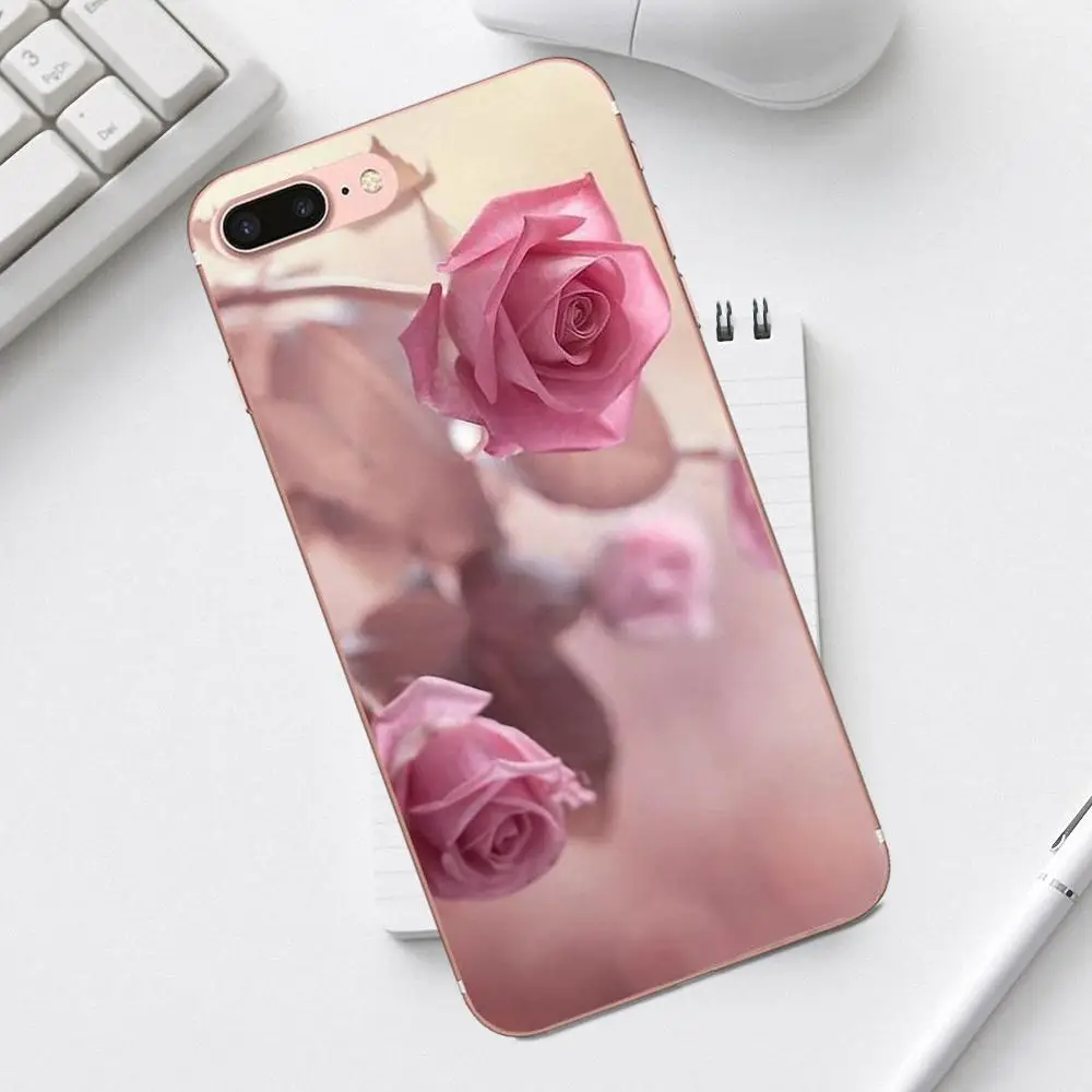 Винтажный пастельный розовый цветок для iPhone 4 4S 5 5C SE 6 6S 7 8 Plus X XS Max XR Galaxy A3 A5 J1 J3 J5 J7