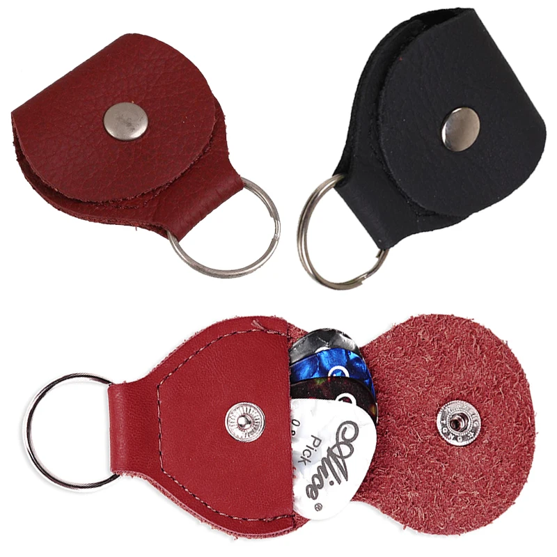Медиатор для гитары кожаный брелок держатель Чехол Брелок хранения|Уличные