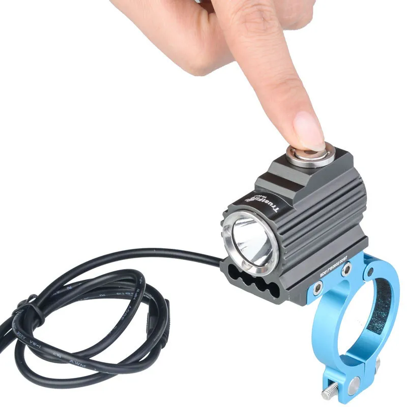 Порт USB и DC Trustfire TR-D017 XM-L2 светодиодный 3 светильник режимов Водонепроницаемый велосипед передний светильник с Батарея пакет& крепление