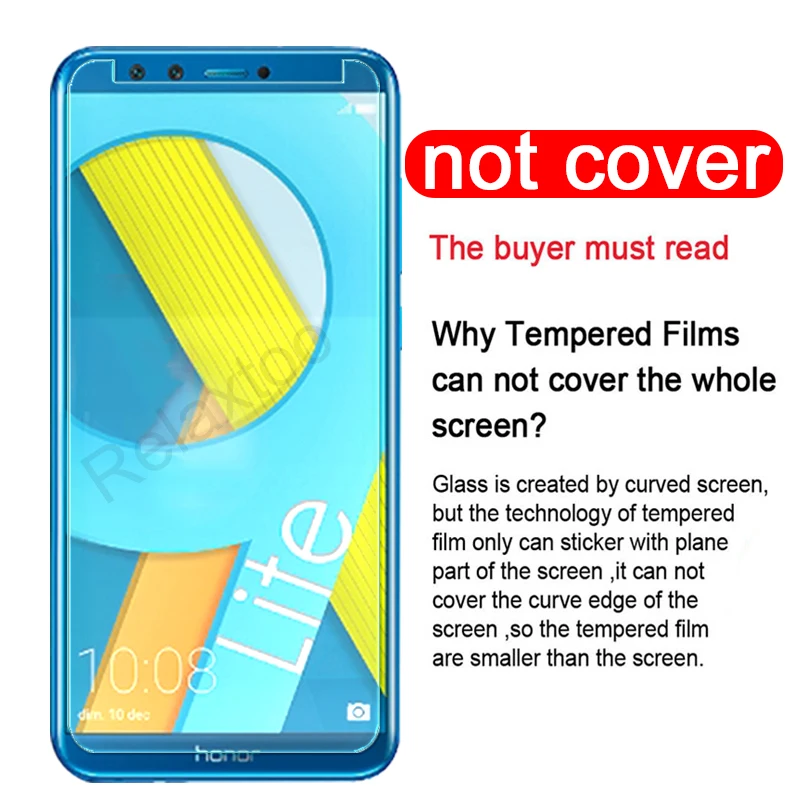Закаленное стекло на Honor 9 10 Lite легкое Защитное для Huawei Honer lite Защита экрана