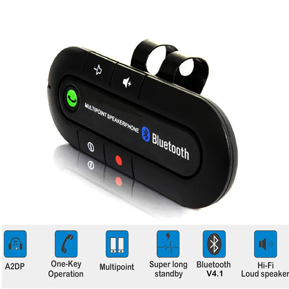 Автомобильный комплект громкой связи Bluetooth 4 1 солнцезащитный козырек зажим аудио