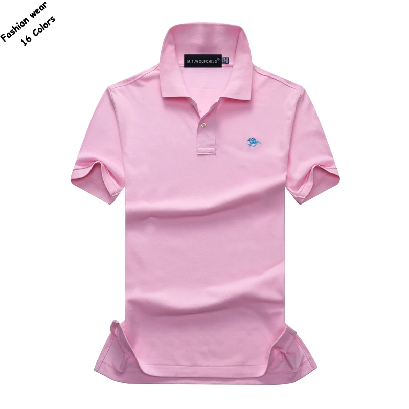 New 2018 Summer mens short sleeve small horse polos shirts casual solid color lapel fashion clothing tops | Мужская одежда