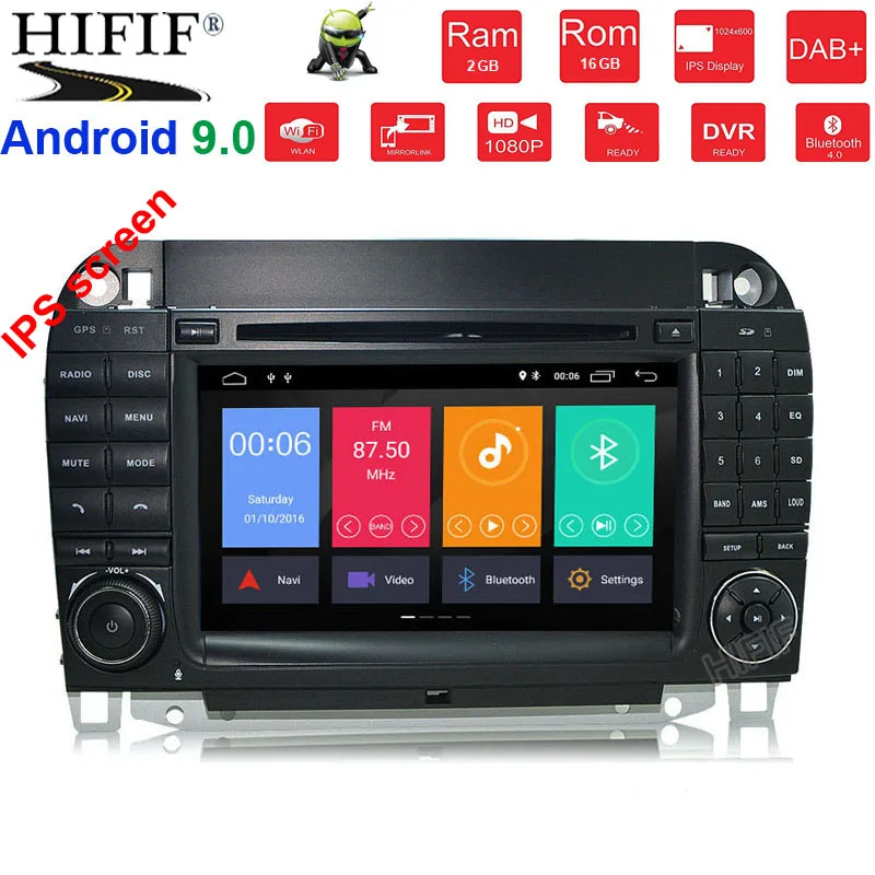 Автомобильный DVD-плеер Andorid 9 0 2 Din 7 дюймов для Mercedes/Benz/W220/W215/S280/S320/S350/S400/S500/CL600 S Canbus GPS