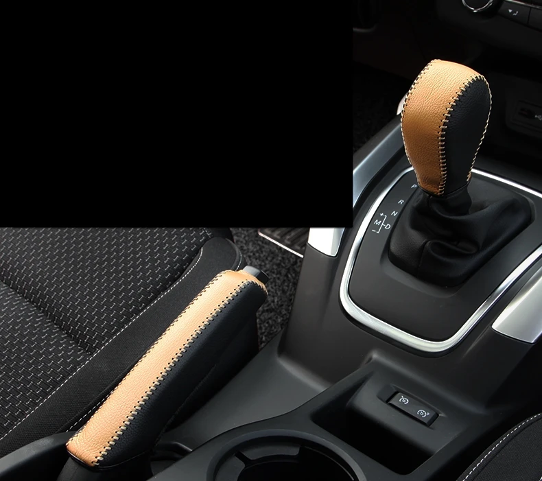 Ручка переключения передач кожаная универсальная для Renault Kadjar 2015