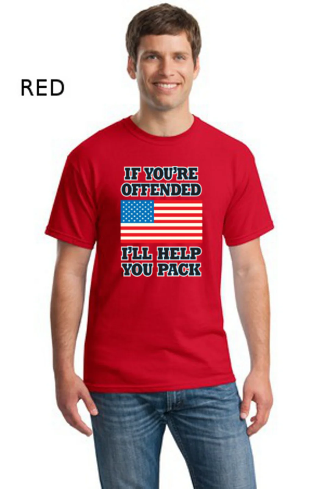 Патриотический американский флаг если обижен помогите упаковать мужской