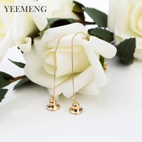 yeemeng gold color dangle earrings for women hanging earrings triangle small bell pendant long threader drop earrings