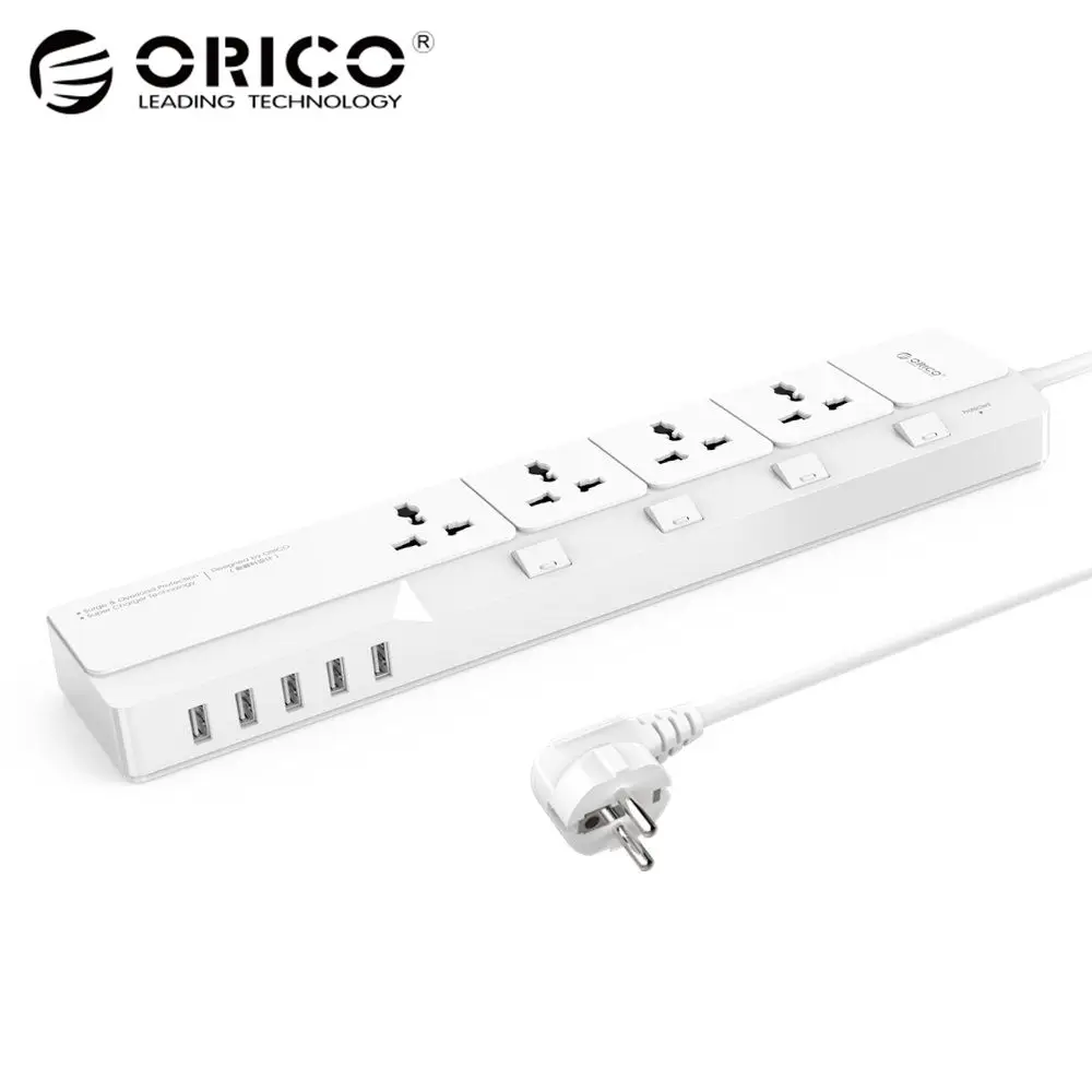ORICO умная розетка OSJ-4A5U-UN-EU 4 AC розетки 5 портов usb настольное зарядное устройство