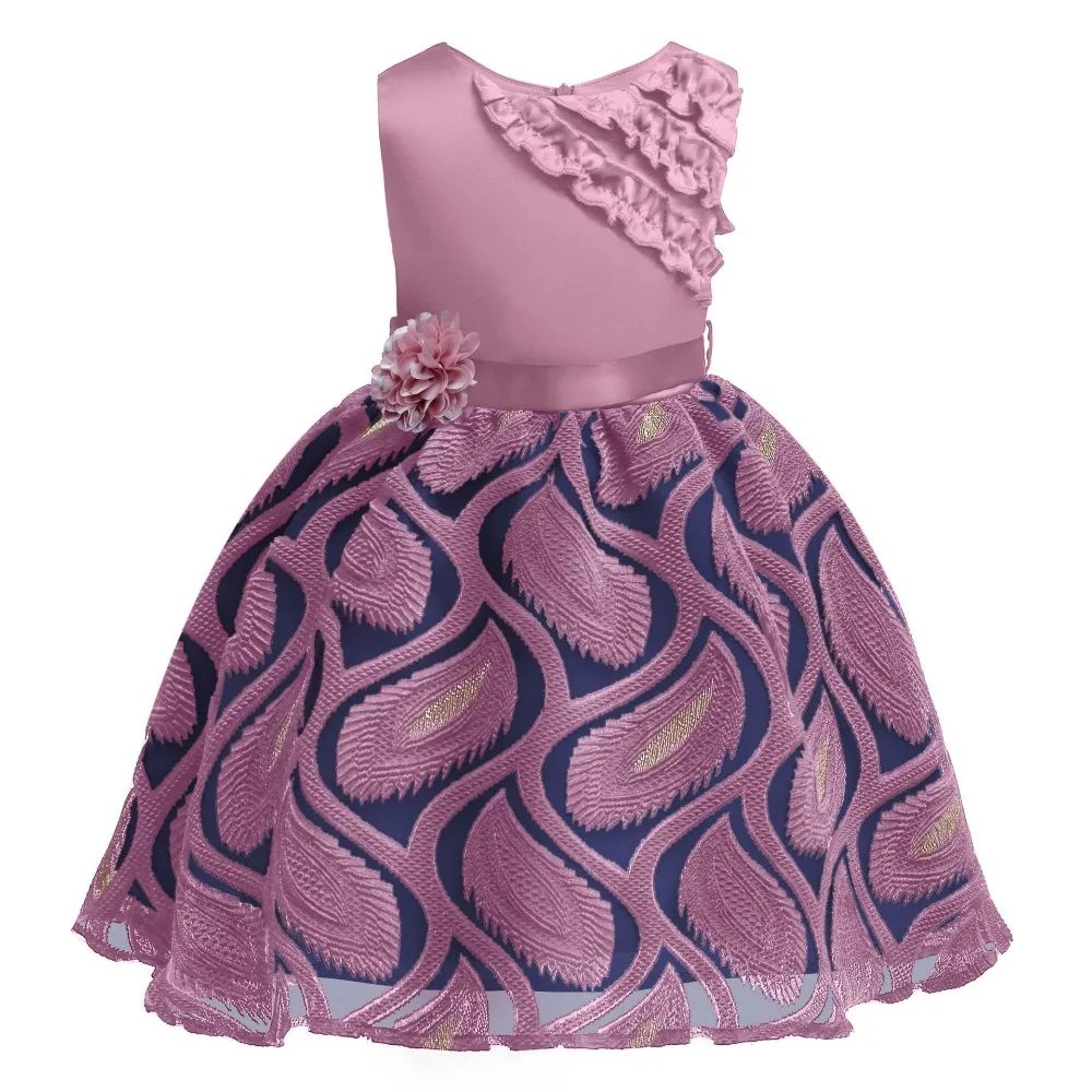 2019 Summer Girls Dresses Teens Baby Girl Birthday Party Wedding Princess Dress 2-10 yrs Kids Print Vestido Children's Clothing | Детская