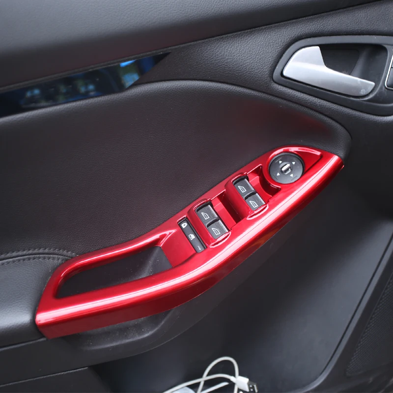 Окна автомобиля лифтовая Панель рамка украшения накладка Стикеры для Ford Focus 2009- MK 3 4 MK3 MK4 4 шт./компл. аксессуары