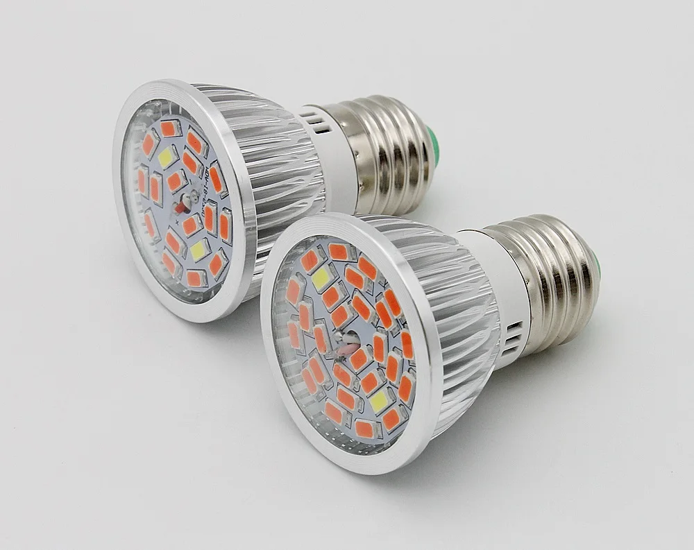 10 шт. Новинка 2017 года SMD 5730 светодиодный Grow Light AC85 265V полный спектр E27 для