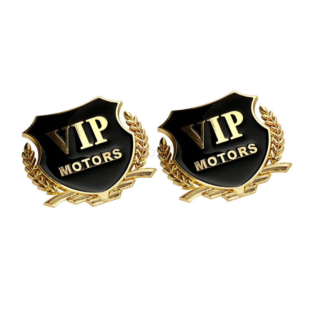 2 шт./компл. VIP MOTORS 3D Металлическая Автомобильная хромированная эмблема бейдж