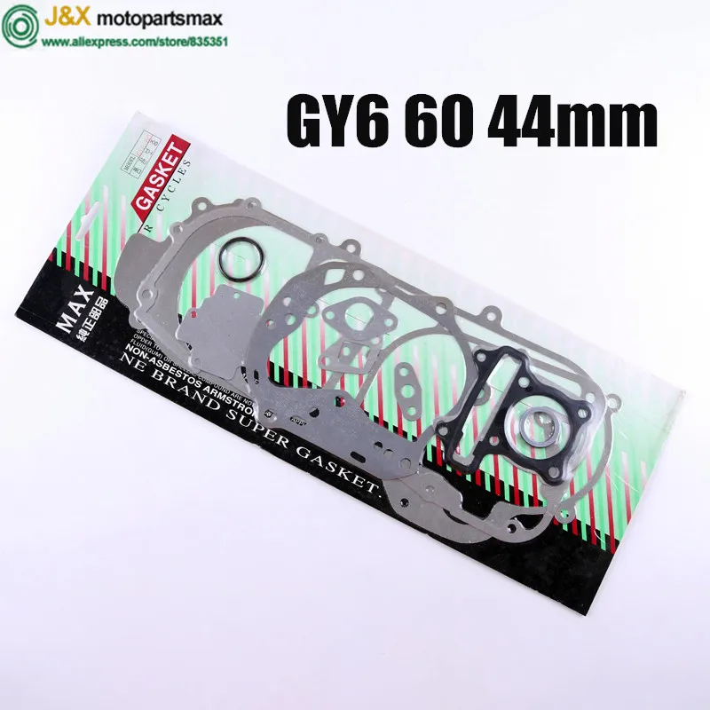 GY6 50cc 80cc 100cc 125cc 150cc полная прокладка 4-тактный 139QMB 137MQB 152QMI 157QMJ мопед скутер картинг ATV - Цвет: GY6 60 44MM