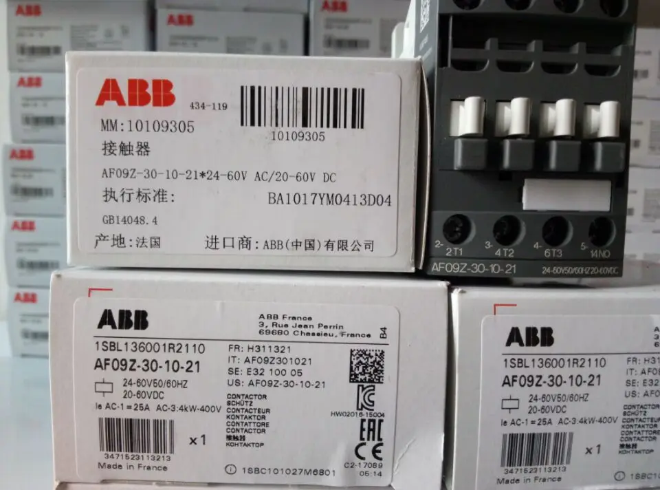 ABB контактор AF09Z-30-10-21/AF09Z-30-01-21 DC обмен 1 шт