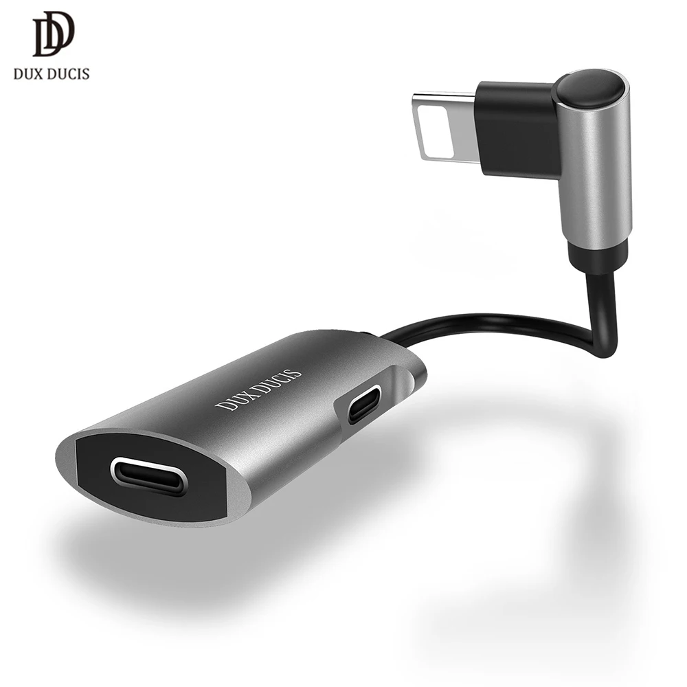 DUX DUCIS 3 в 1 USB адаптер для наушников iPhone Xs Max X 8 7 plus зарядка аудио конвертер Lightning