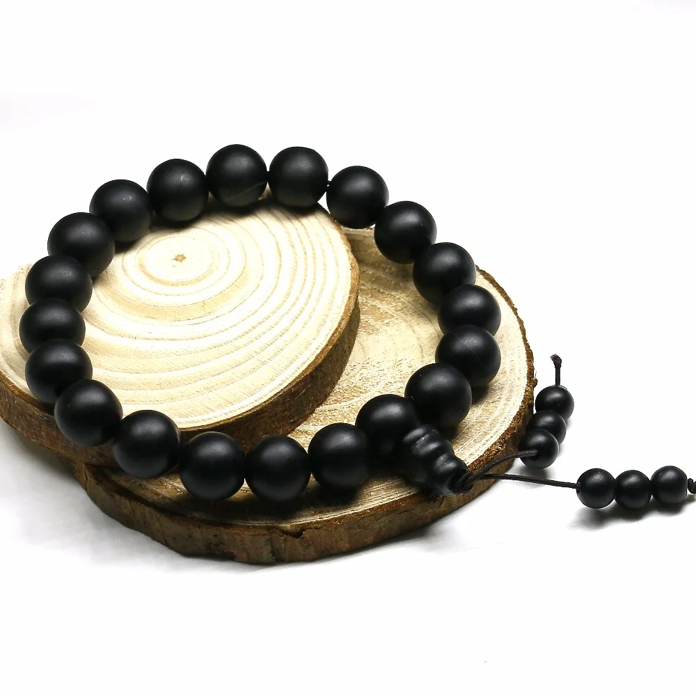 100% натуральный черный Бянь камень энергия здоровья браслет для мужчин здоровье 10