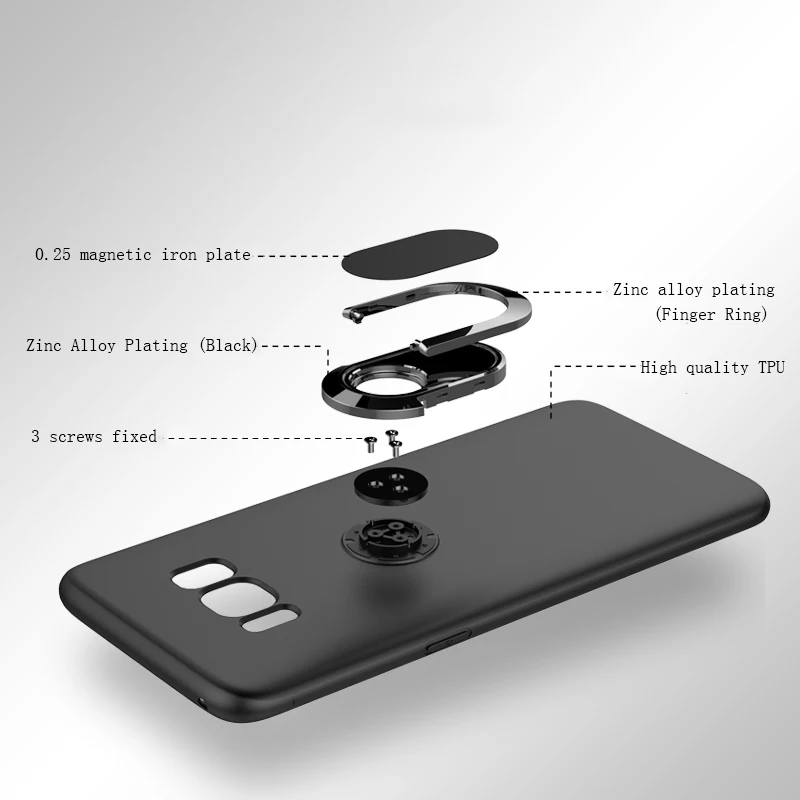 Для Samsung Galaxy S8 S9 Plus Мягкий силиконовый чехол для Note 8 Note8 автомобильный держатель