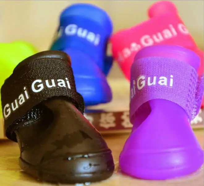 4 шт./компл. собака обувь Водонепроницаемый Красочные Портативные сапоги