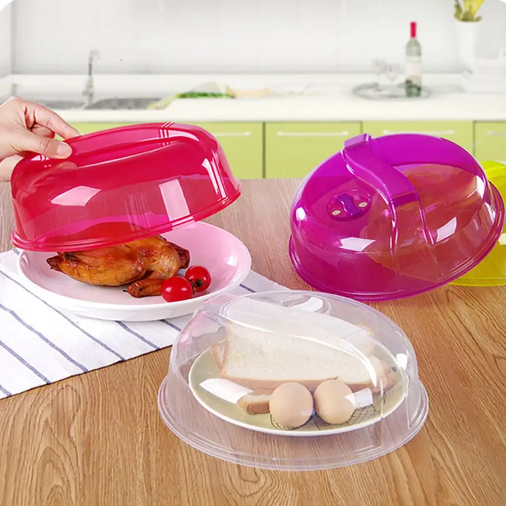 

Microwave Food Cover Plate Vented Splatter Protector Clear Kitchen Food Lid Vent Oilproof PP Lid