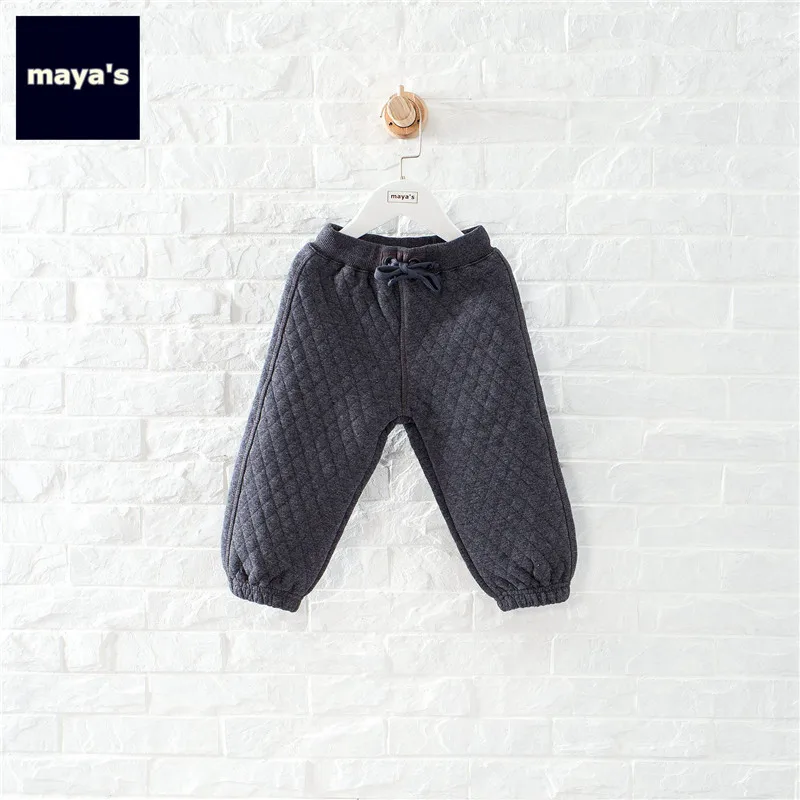 Mayas/модные теплые мягкие детские весенние шаровары однотонные Свободные повседневные штаны для мальчиков дышащие штаны для малышей 81008