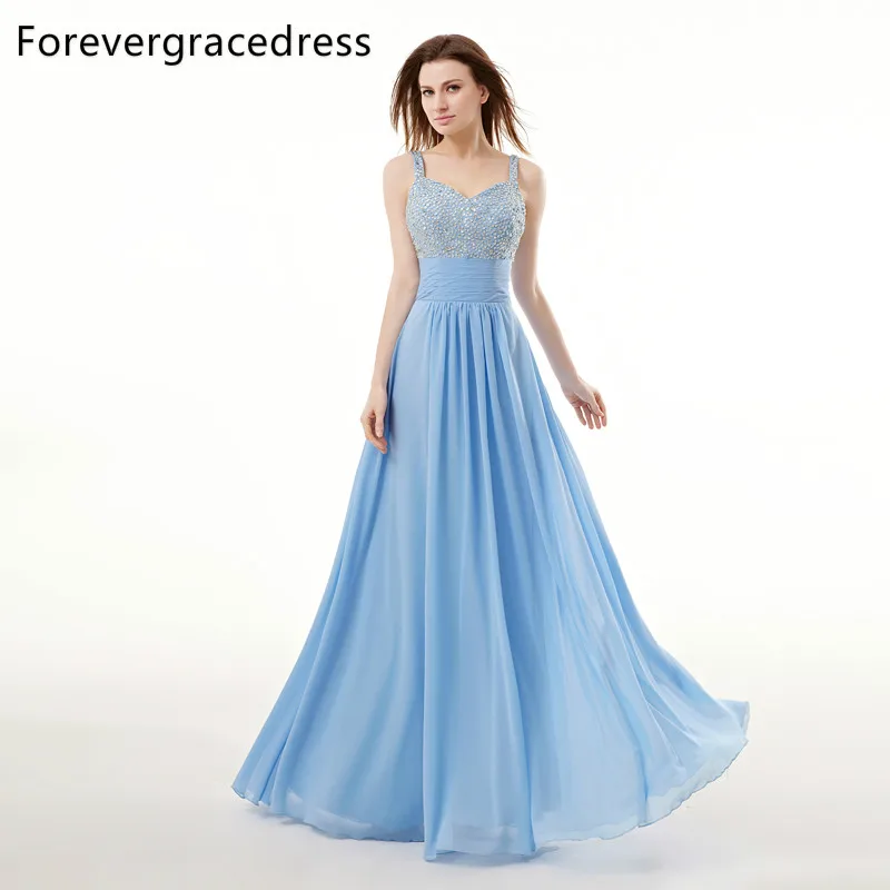 Forevergracedress реальное изображение небесно голубой платье для выпускного вечера