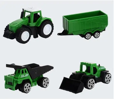 4pcs c Литой автомобиль вертолет игрушки 1: 64 модель строительной машины пожарная машина скорой помощи самолет трактор спортивный автомобиль игрушка для мальчиков - Цвет: 4pcs c
