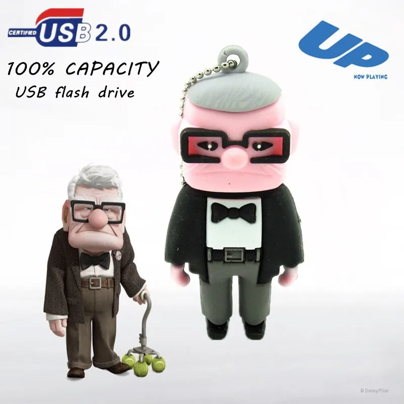 Новый оригинальный флеш накопитель Carl Fredriksen флэш usb mini мультяшный подарок флешка