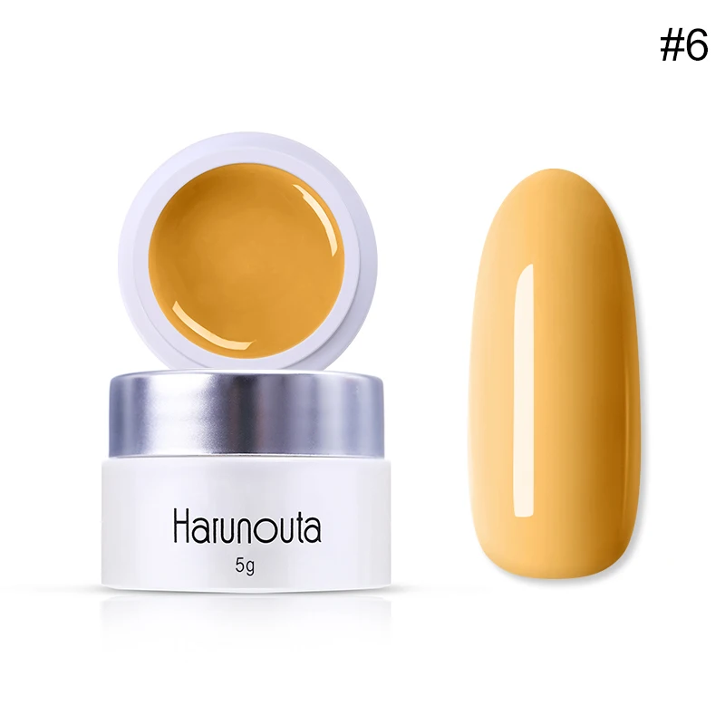 Yellow 6 Harunouta 5 мл; Гель-лак для Ногтей Красочная живопись гель лак для ногтей легко использовать Отмачивание УФ светодиодный лаковое гелевое покрытие для ногтей лак - Цвет: Yellow 6
