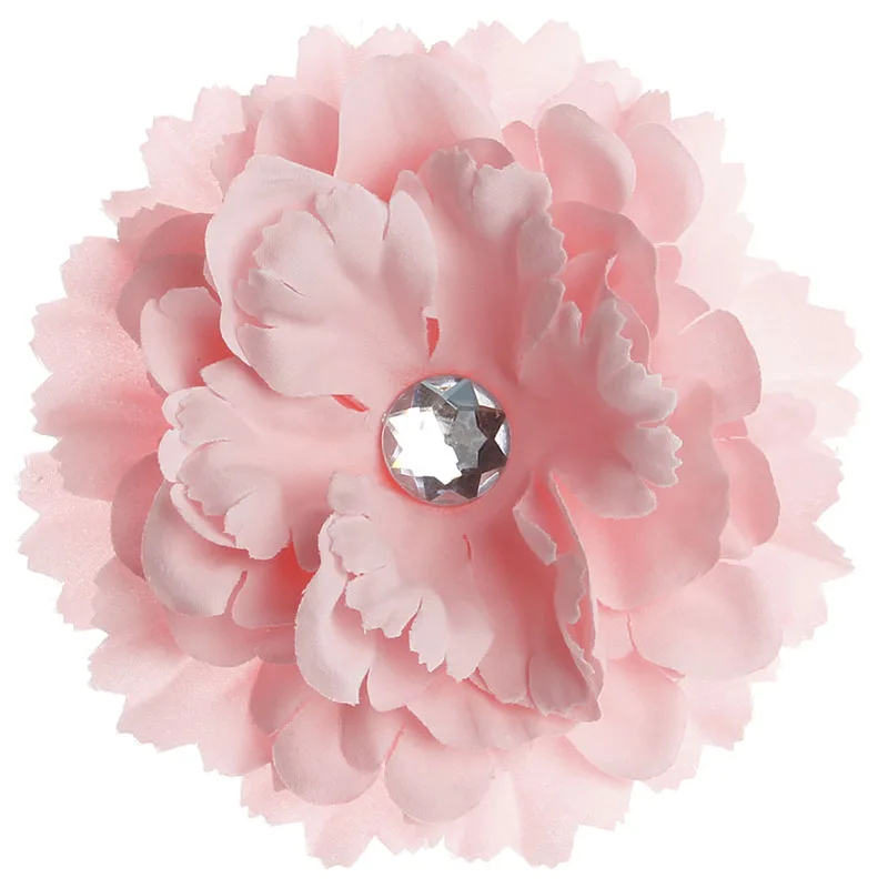

(120pcs/lot) 18 Colors Chic Peony Flower For DIY Baby Headband Artificial Fabric Flower With Acrylic Button For Hair Accessories